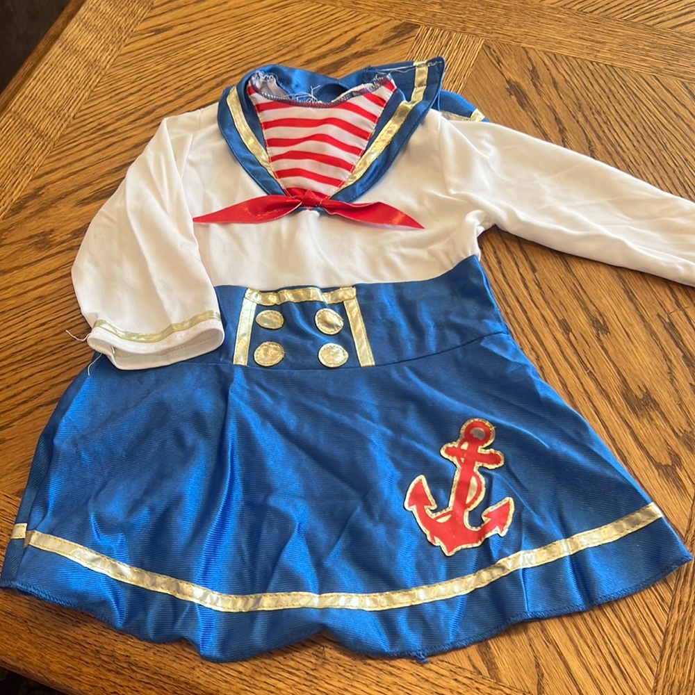 Sailor toddler girls, costume/dress no size tag fits 2T